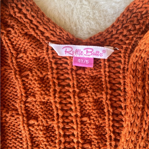 Ruffle Butts cozy knit fall sweater size 4T/5. - Picture 3 of 4